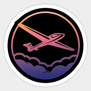 Glider Sailplane Biplane aerial floating soaring Sticker